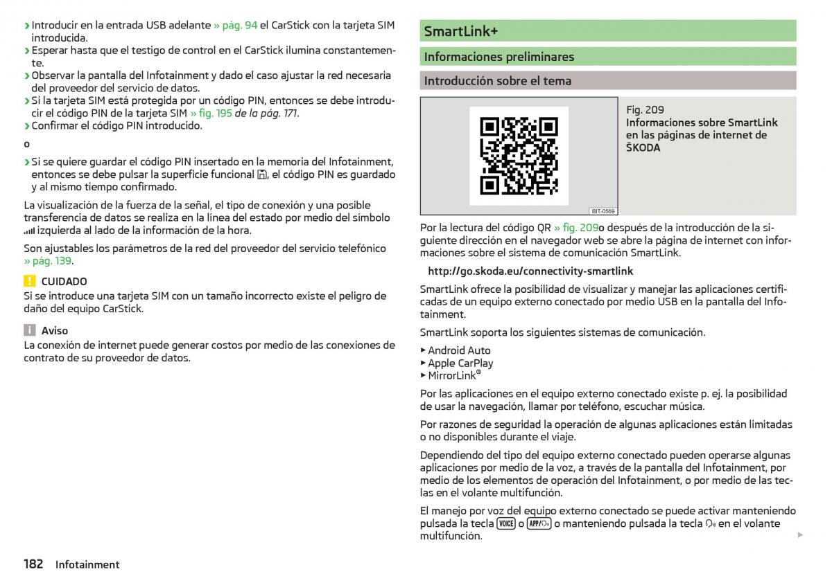 Skoda Kodiaq manual del propietario / page 184