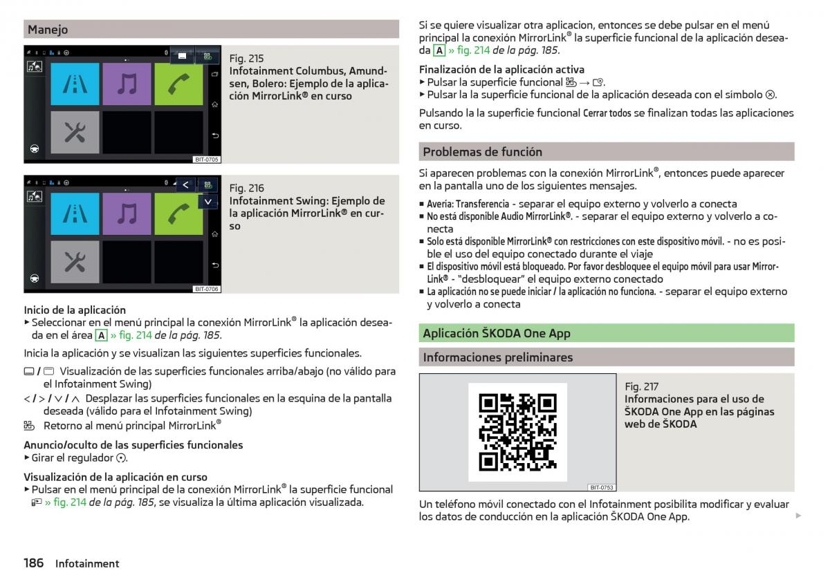 Skoda Kodiaq manual del propietario / page 188