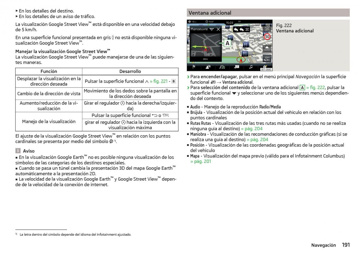 Skoda Kodiaq manual del propietario / page 193