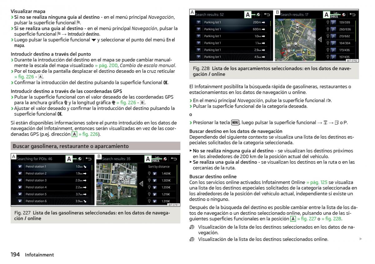 Skoda Kodiaq manual del propietario / page 196