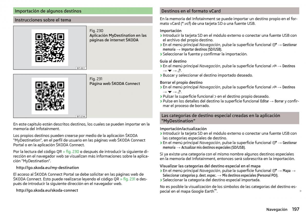 Skoda Kodiaq manual del propietario / page 199