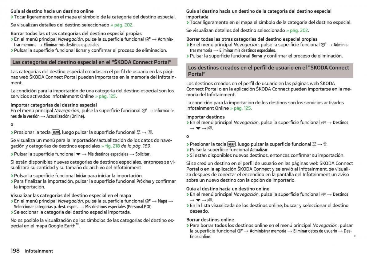 Skoda Kodiaq manual del propietario / page 200