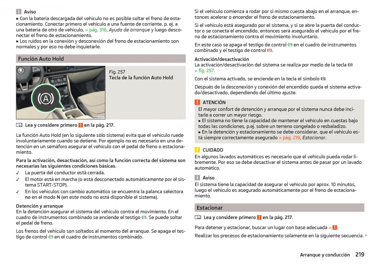 Skoda Kodiaq manual del propietario / page 221