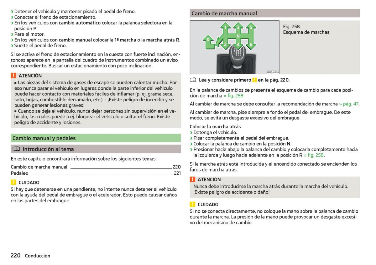 Skoda Kodiaq manual del propietario / page 222