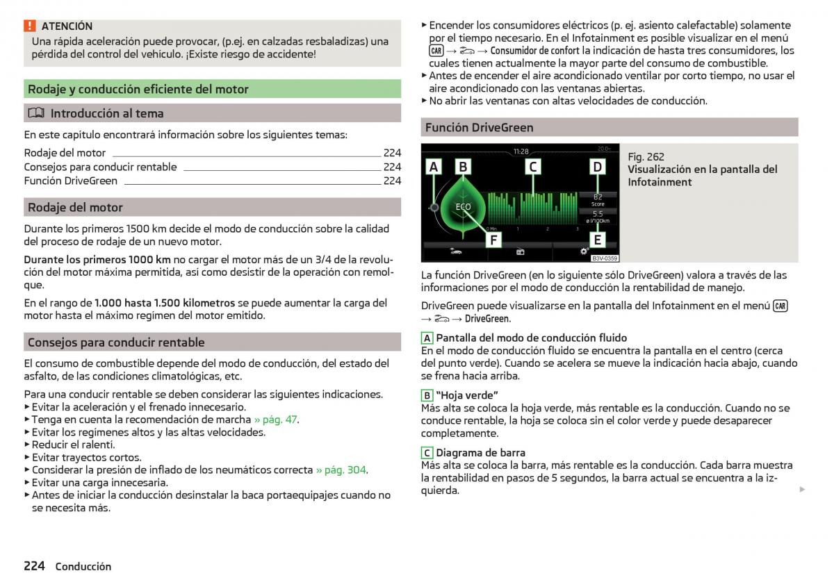 Skoda Kodiaq manual del propietario / page 226