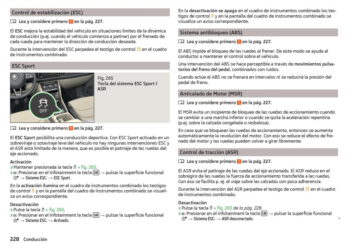 Skoda Kodiaq manual del propietario / page 230