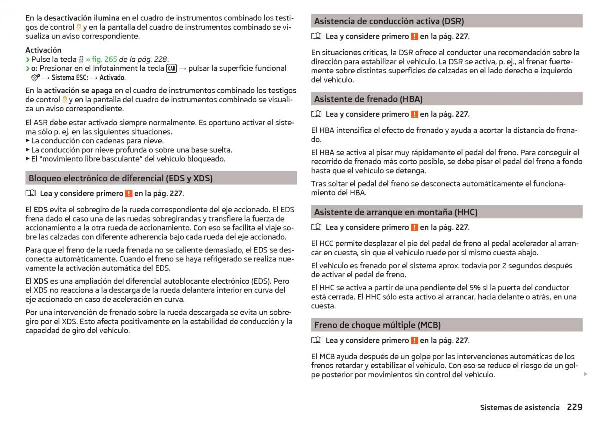 Skoda Kodiaq manual del propietario / page 231