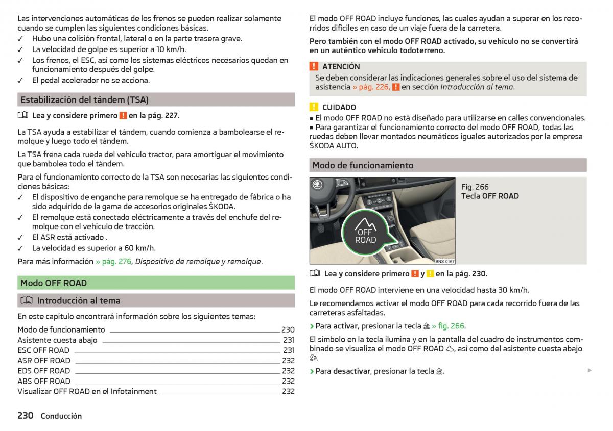 Skoda Kodiaq manual del propietario / page 232