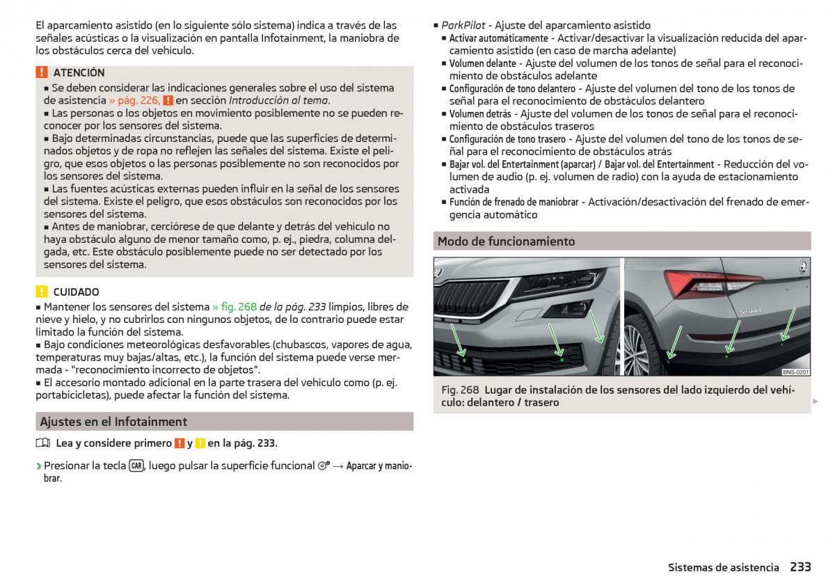 Skoda Kodiaq manual del propietario / page 235