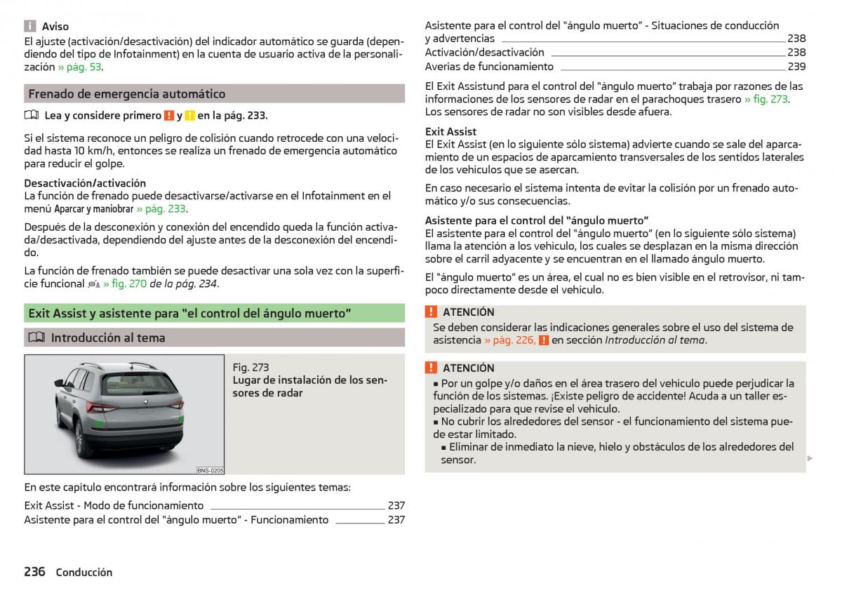 Skoda Kodiaq manual del propietario / page 238