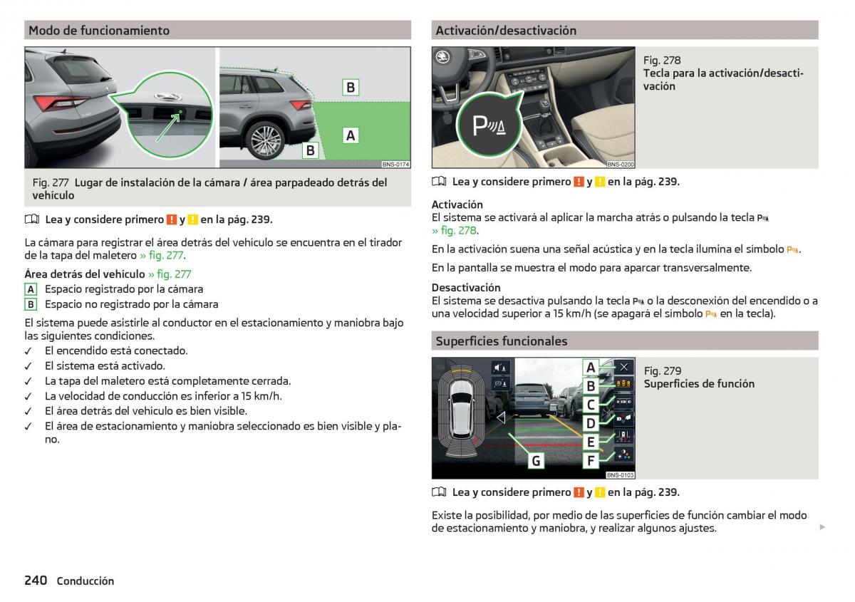 Skoda Kodiaq manual del propietario / page 242