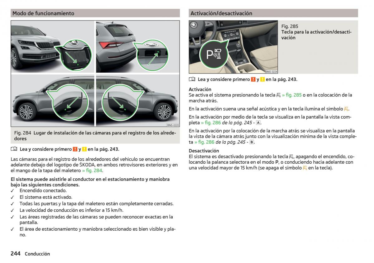 Skoda Kodiaq manual del propietario / page 246