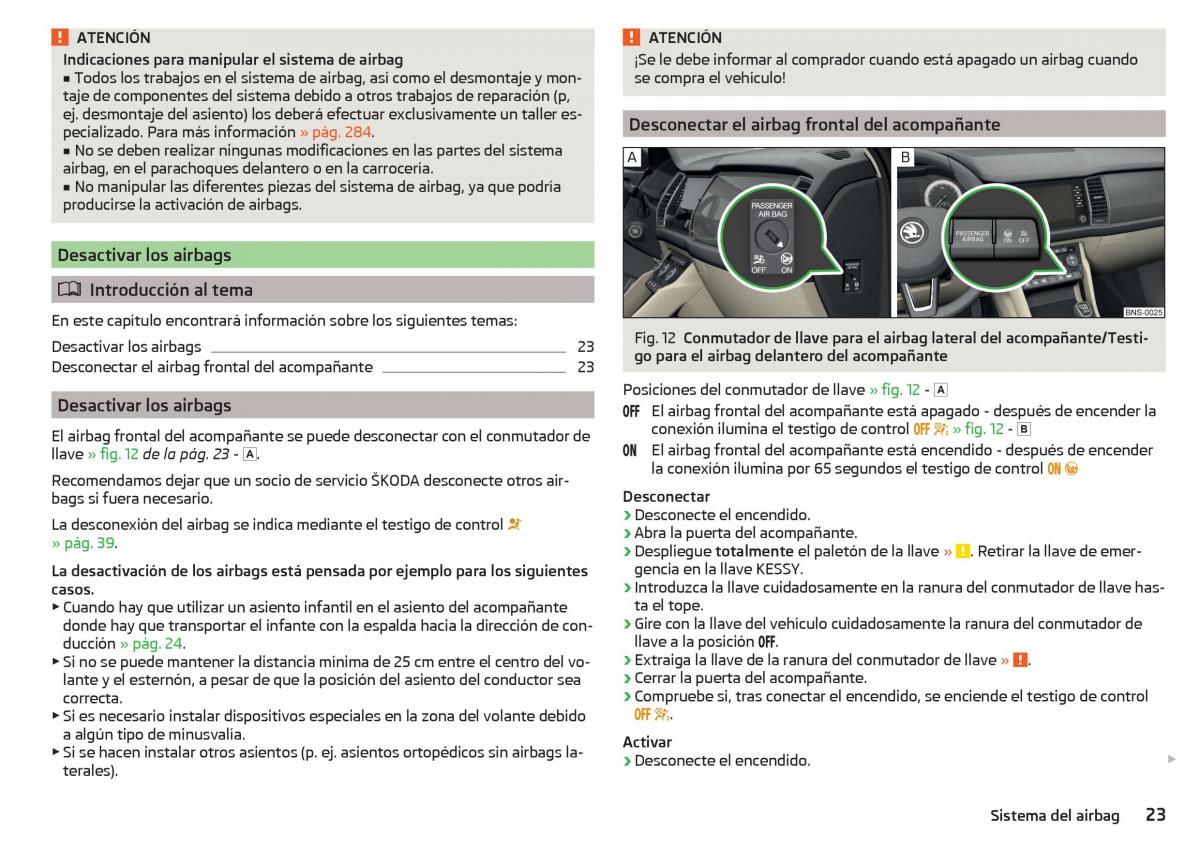 Skoda Kodiaq manual del propietario / page 25