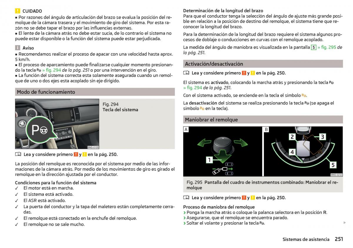 Skoda Kodiaq manual del propietario / page 253