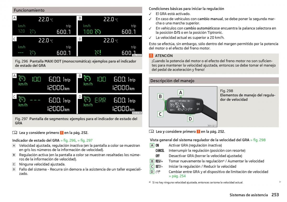 Skoda Kodiaq manual del propietario / page 255