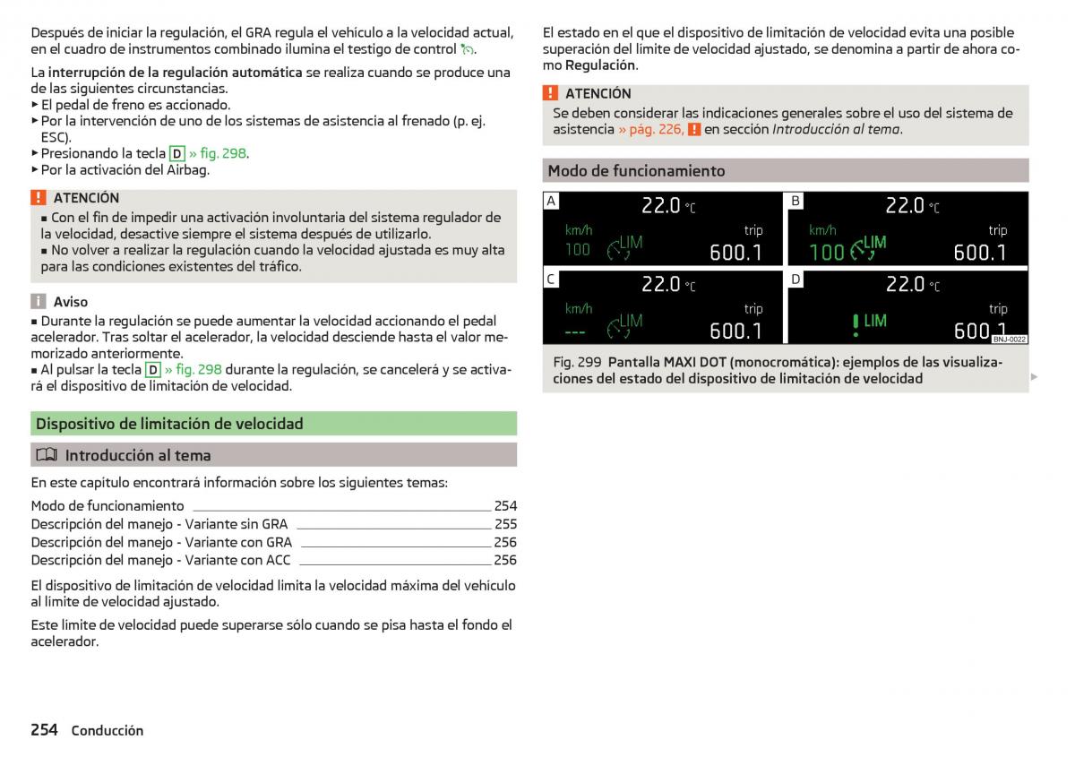 Skoda Kodiaq manual del propietario / page 256