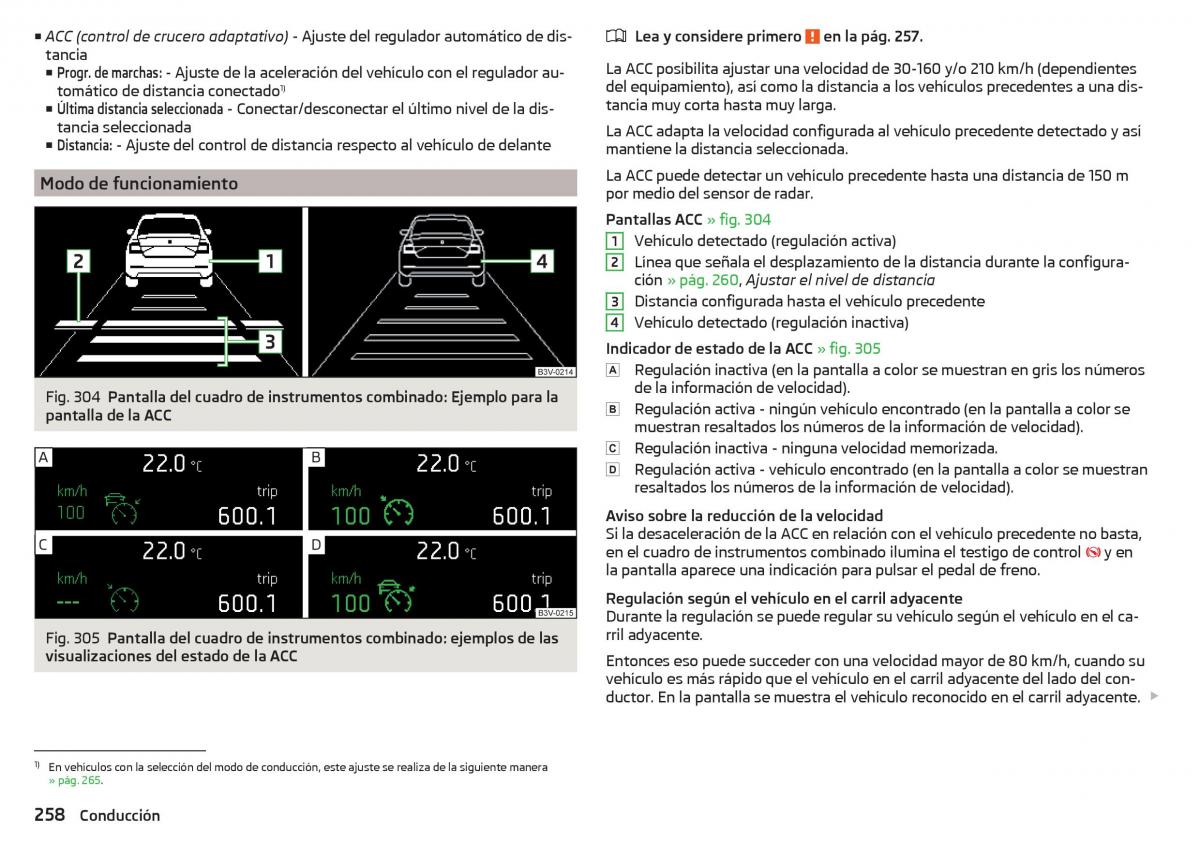 Skoda Kodiaq manual del propietario / page 260