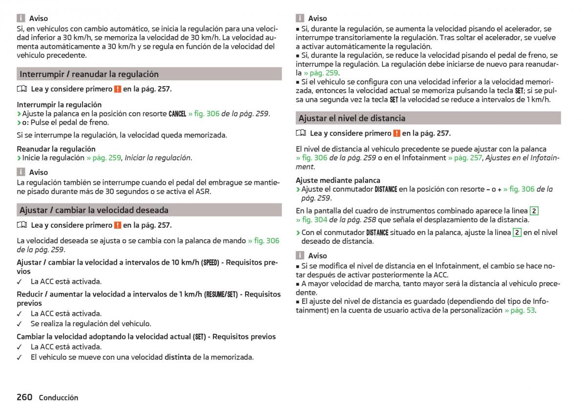 Skoda Kodiaq manual del propietario / page 262