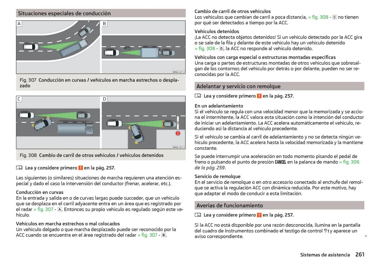 Skoda Kodiaq manual del propietario / page 263