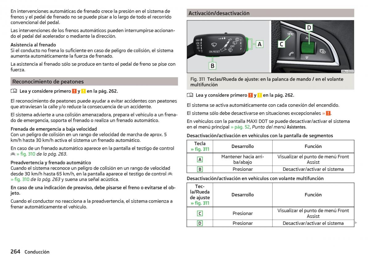 Skoda Kodiaq manual del propietario / page 266