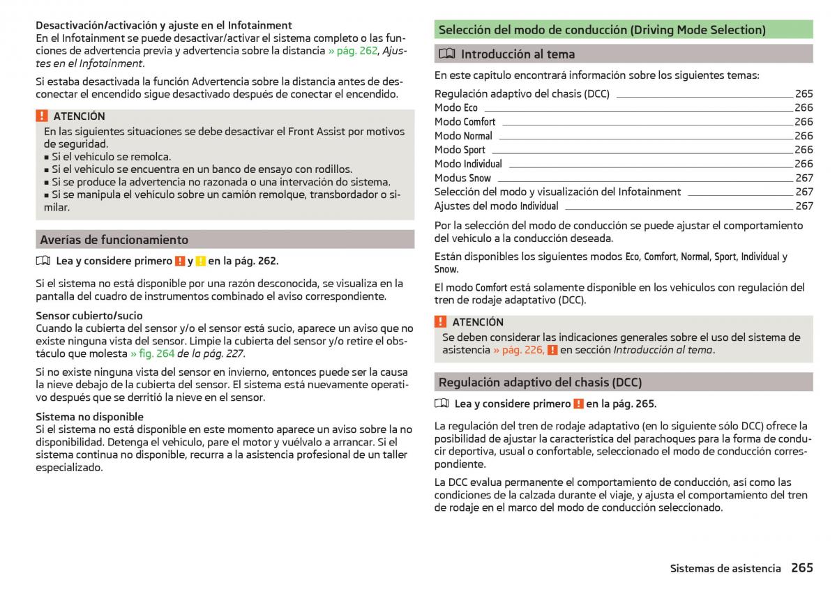 Skoda Kodiaq manual del propietario / page 267