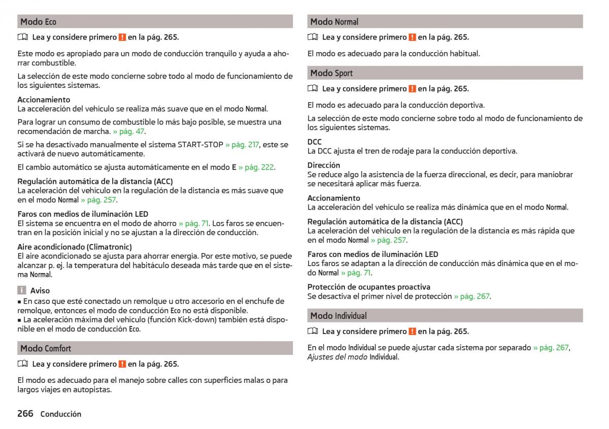 Skoda Kodiaq manual del propietario / page 268