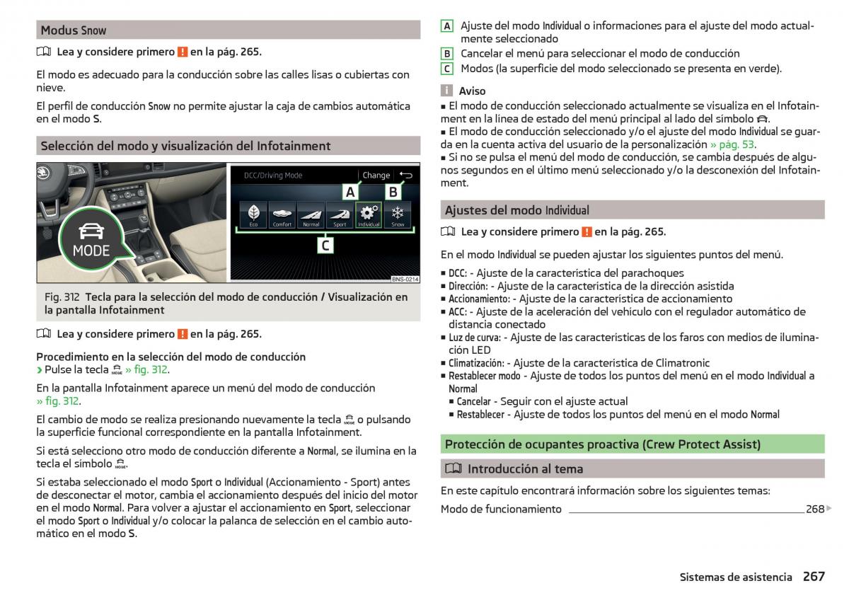 Skoda Kodiaq manual del propietario / page 269