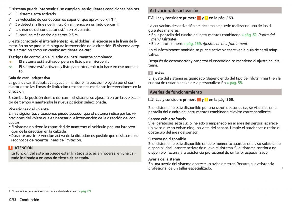 Skoda Kodiaq manual del propietario / page 272