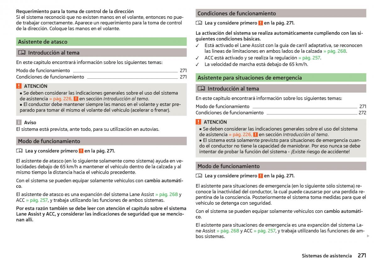 Skoda Kodiaq manual del propietario / page 273