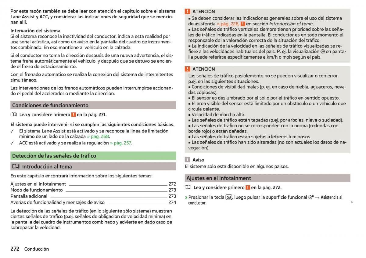 Skoda Kodiaq manual del propietario / page 274