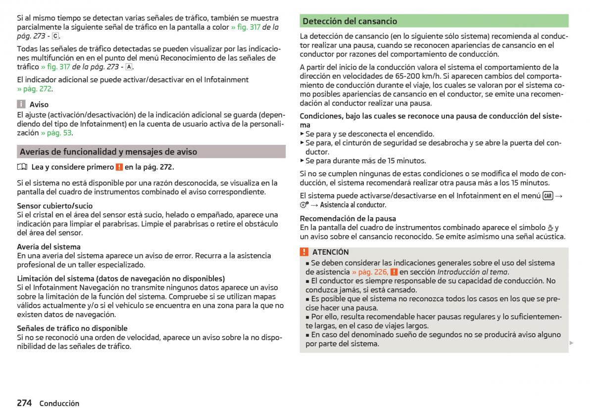 Skoda Kodiaq manual del propietario / page 276