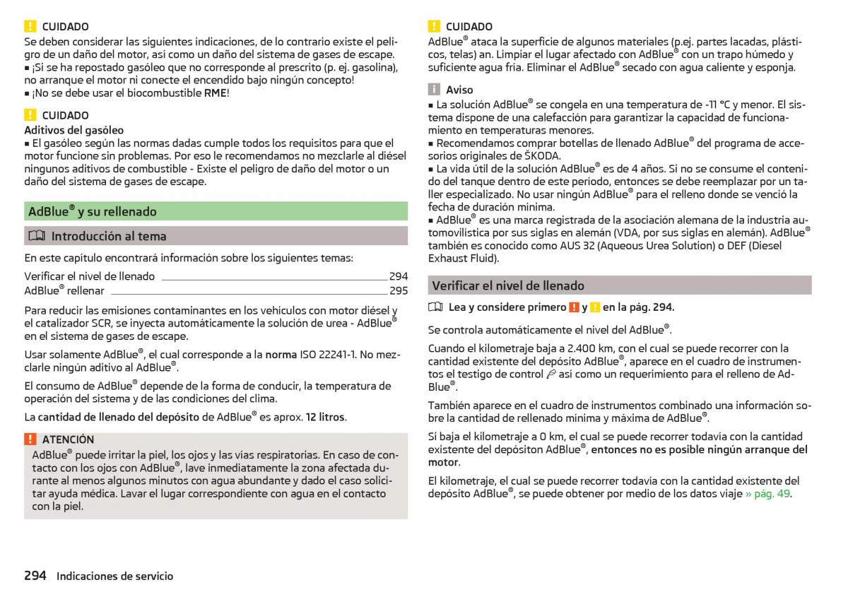 Skoda Kodiaq manual del propietario / page 296