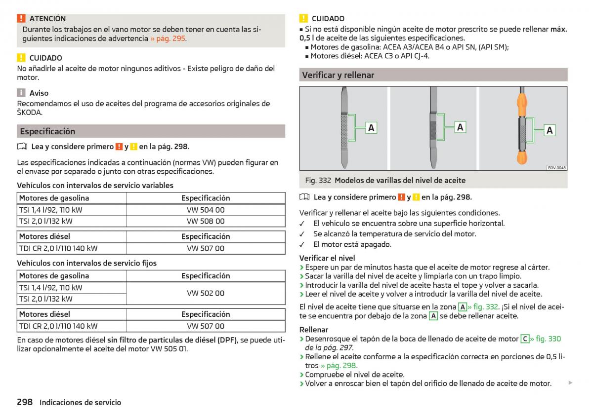 Skoda Kodiaq manual del propietario / page 300