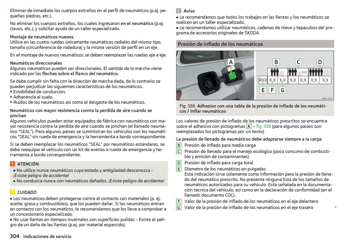 Skoda Kodiaq manual del propietario / page 306