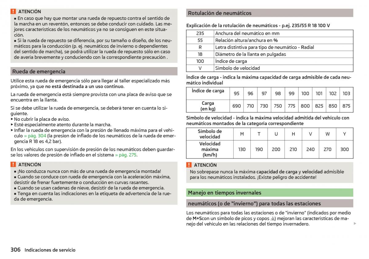 Skoda Kodiaq manual del propietario / page 308