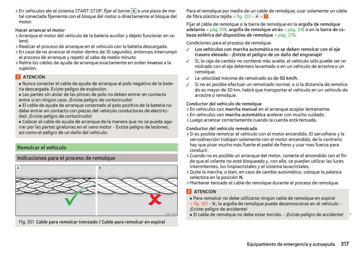 Skoda Kodiaq manual del propietario / page 319