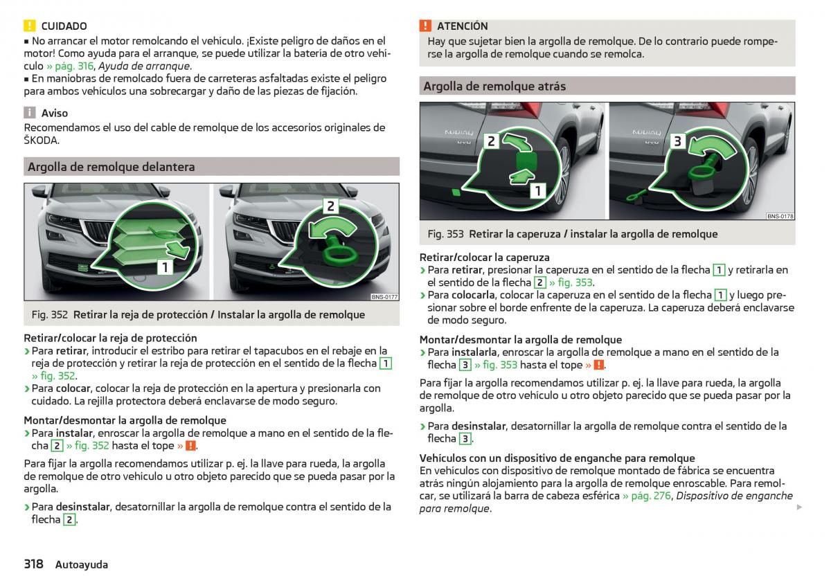 Skoda Kodiaq manual del propietario / page 320