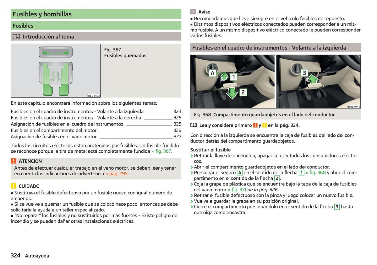 Skoda Kodiaq manual del propietario / page 326