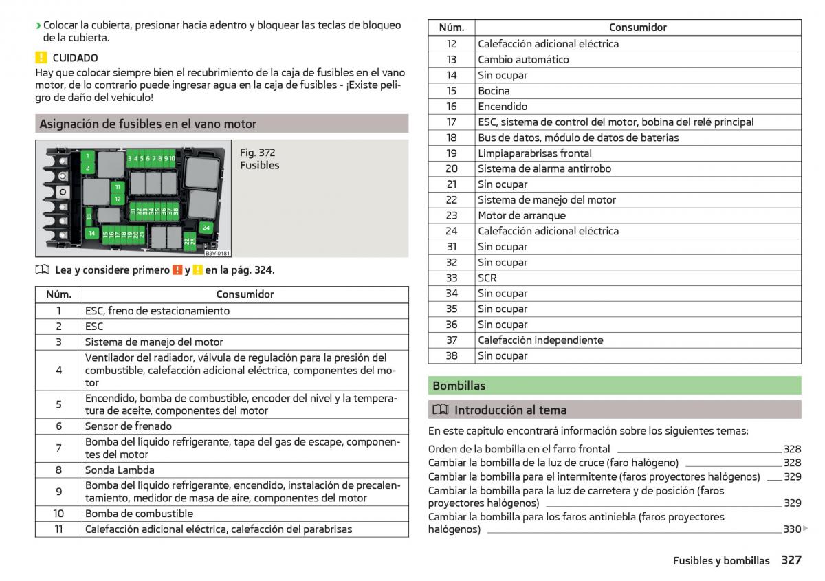 Skoda Kodiaq manual del propietario / page 329