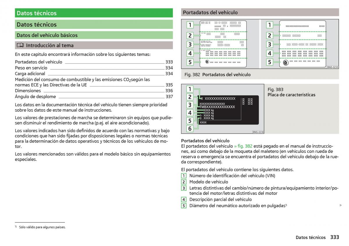 Skoda Kodiaq manual del propietario / page 335