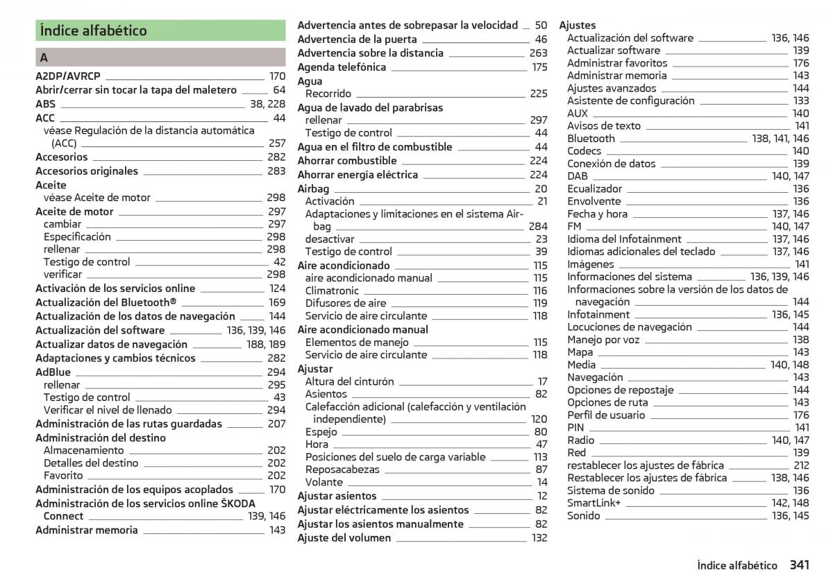 Skoda Kodiaq manual del propietario / page 343