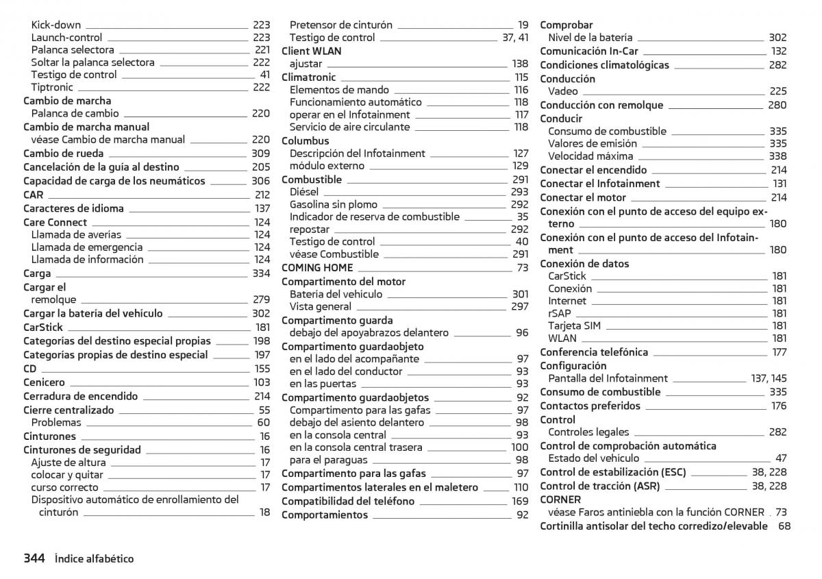 Skoda Kodiaq manual del propietario / page 346