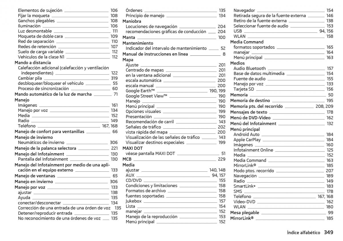 Skoda Kodiaq manual del propietario / page 351