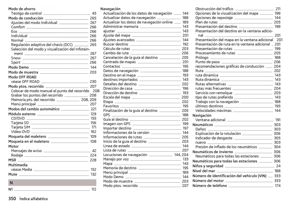 Skoda Kodiaq manual del propietario / page 352