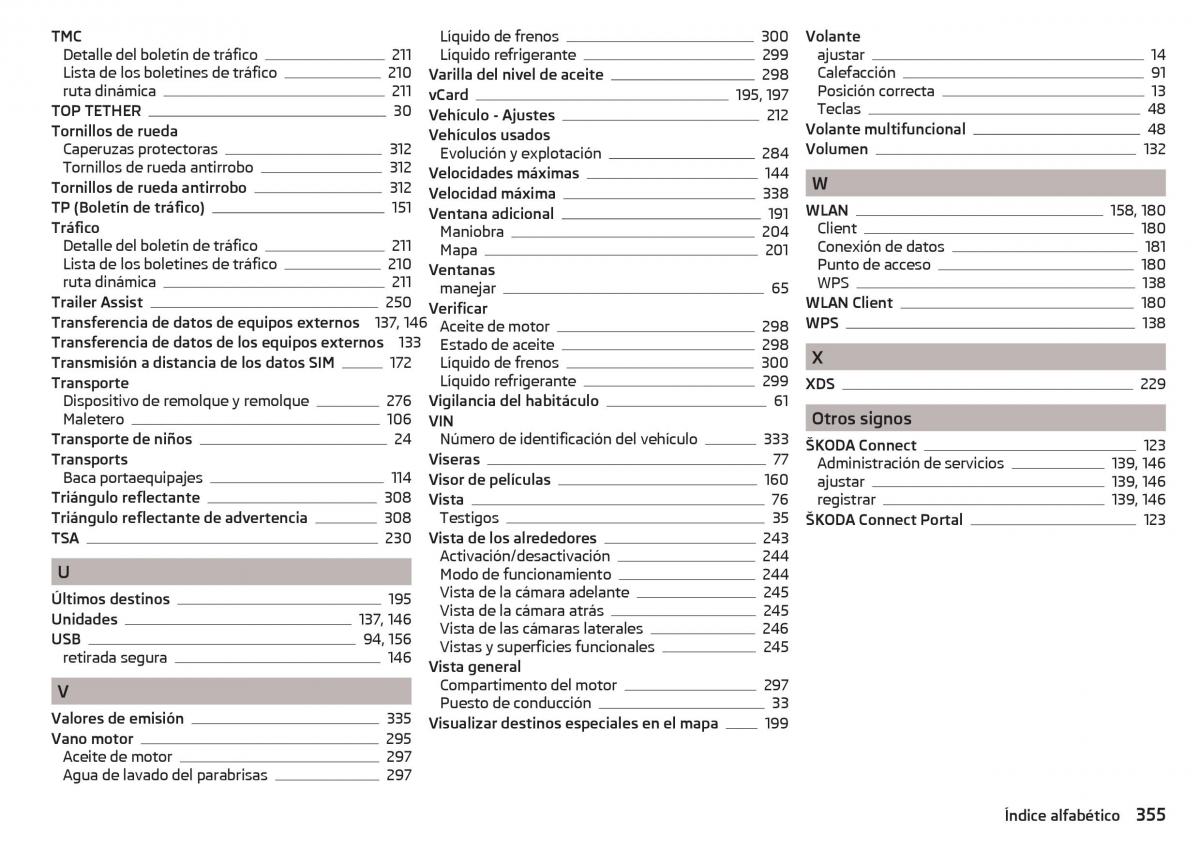 Skoda Kodiaq manual del propietario / page 357