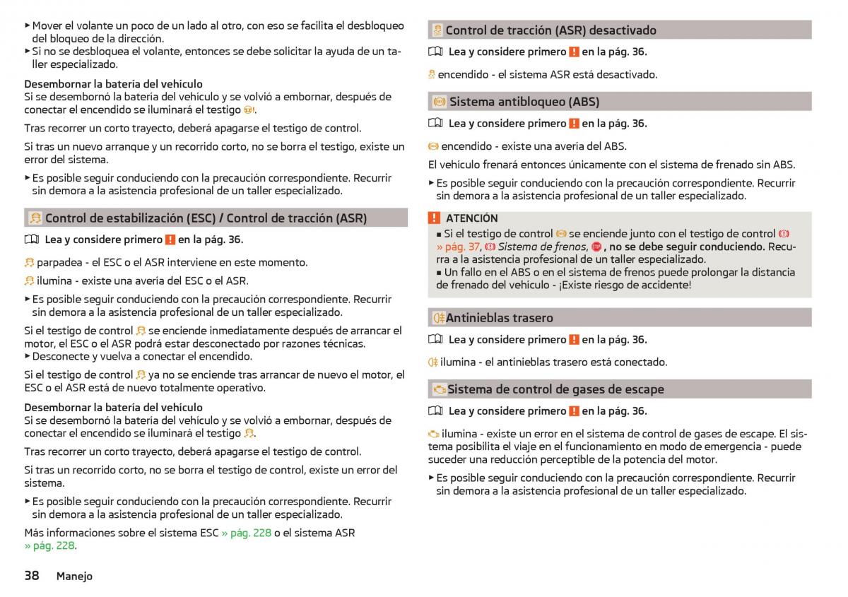 Skoda Kodiaq manual del propietario / page 40