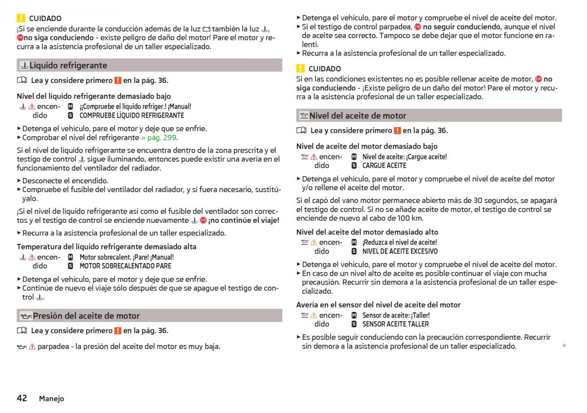 Skoda Kodiaq manual del propietario / page 44