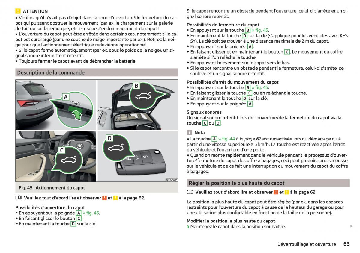 Skoda Kodiaq manuel du proprietaire / page 65