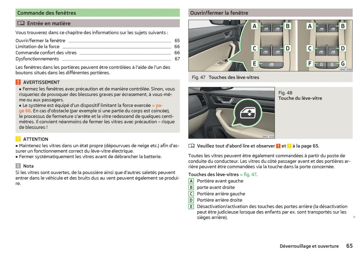 Skoda Kodiaq manuel du proprietaire / page 67