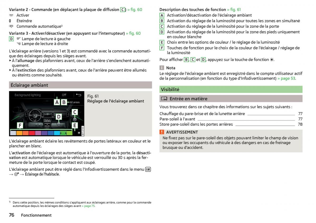 Skoda Kodiaq manuel du proprietaire / page 78